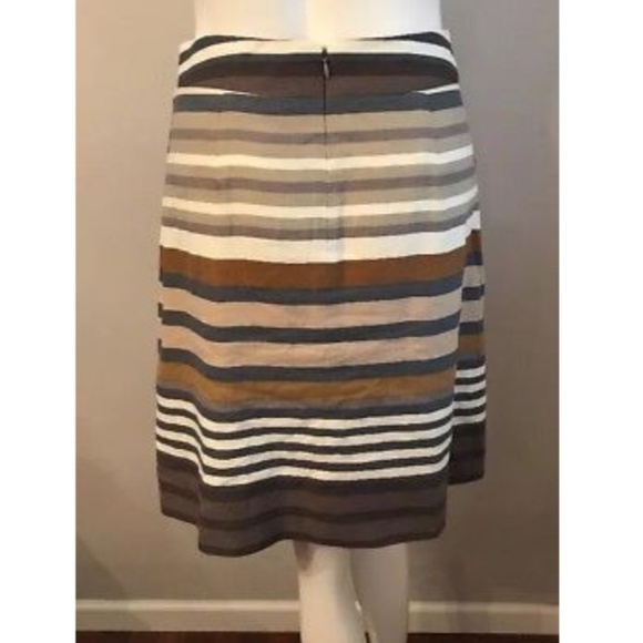 Banana Republic Linnen Blend Stripe Skirt Size 6 - Picture 2 of 6